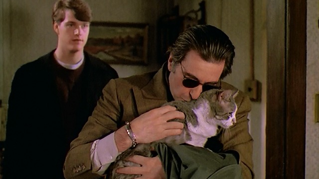 Scent of a Woman - Al Pacino kissing gray and white cat Tommy