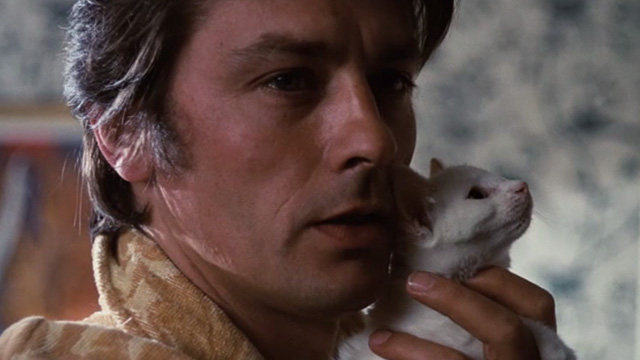 Scorpio - Laurier Alain Delon with white kitten Sun Tzu