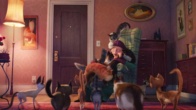 The Secret Life of Pets - multiple cats welcome owner home