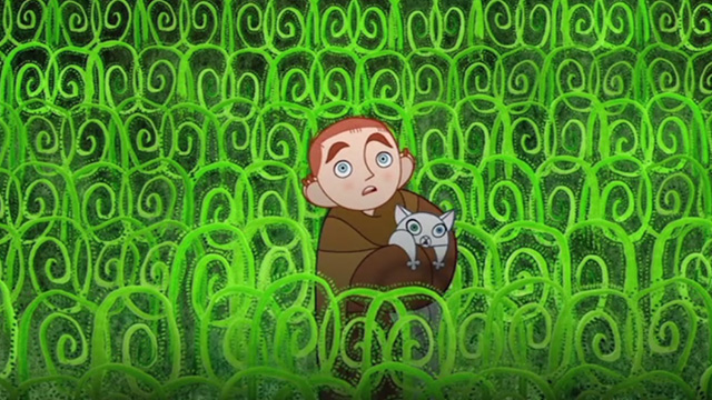 The Secret of Kells - Pangur Bán and Brendan in woods