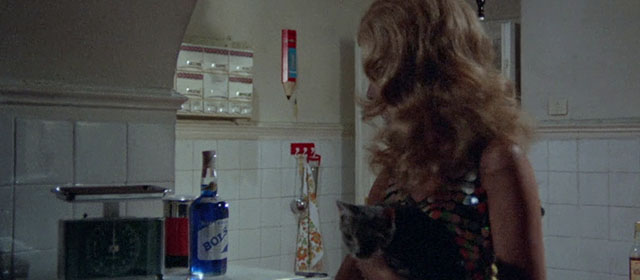 Seven Blood-Stained Orchids - Sette orchidee macchiate di rosso - Kathy Marina Malfatti holding gray tabby cat