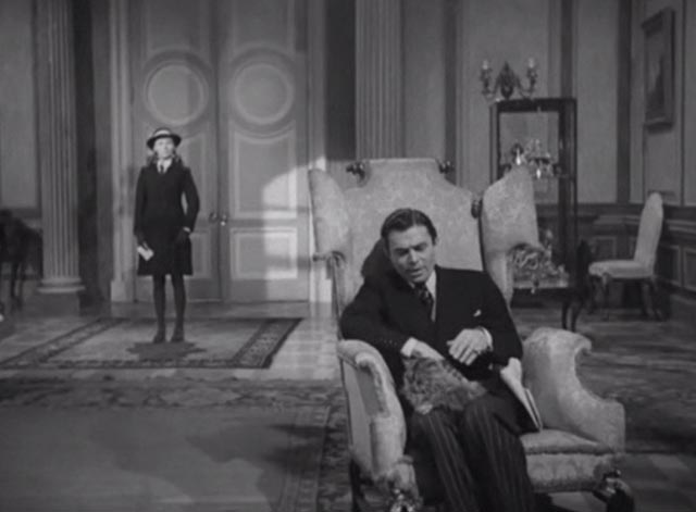 The Seventh Veil - Nicholas James Mason with Maine Coon cat on lap and Francesca Ann Todd behind