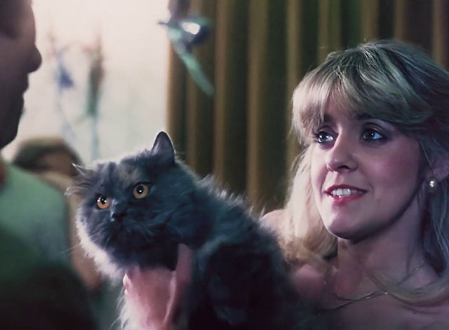 Sex with the Stars - Brenda Aquarias Terri Mitchell holding longhair dilute tortoiseshell cat