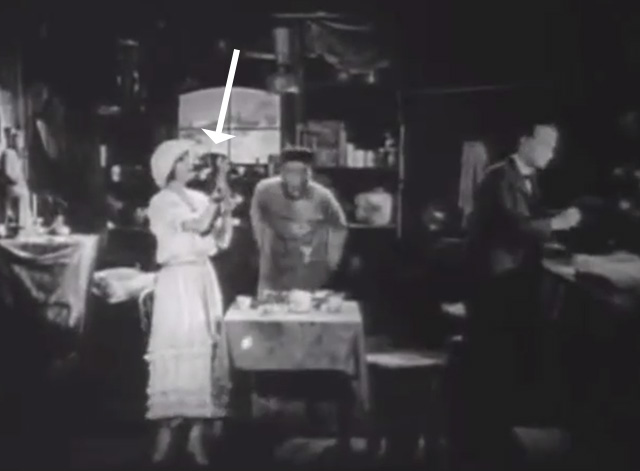 Shadows - Sympathy Marguerite De La Motte holding up bengal tabby cat with Minister Maldon Harrison Ford and Yen Sing Lon Chaney