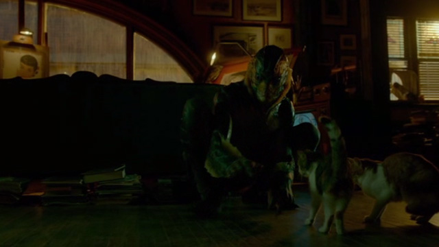 The Shape of Water - Amphibian Man playing with cats
