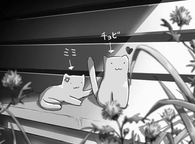 Kanojo to kanojo no neko - She and Her Cat - cartoon cat with smaller cat Mimi