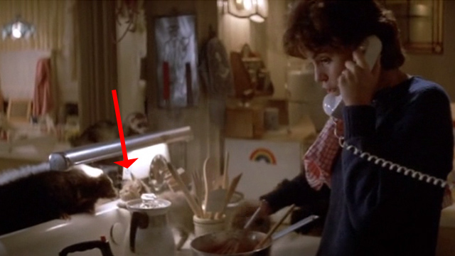 Short Circuit - Stephanie Ally Sheedy walking out of house with black cat nearby