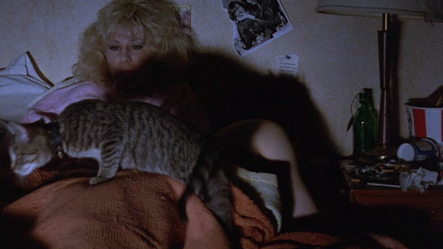 Sid and Nancy - Nancy Chloe Webb and Sid Gary Oldman wasted in bed with tabby kitten