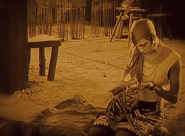 Siren of the Tropics - Papitou Josephine Baker brushing little tabby cat with dog Bamboula