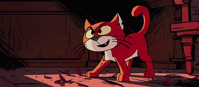 Smurfs - drawing of orange and white cat Azrael