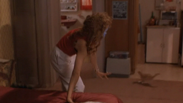 Somebody to Love - Mercedes Rosie Perez looking back at ginger tabby kitten