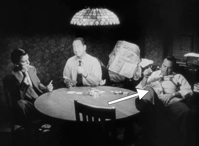 Southside 1-1000 - Frankie Joe Turkel, Reggie George Tobias playing cards at table with Studs Mickey Simpson playing with tabby cat