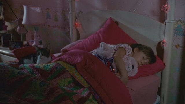 The Spy Next Door - cat Ringo on bed with Nora Alina Foley