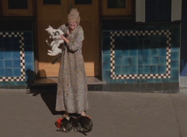 Starstruck - Mrs. Booth with cats on sidewalk