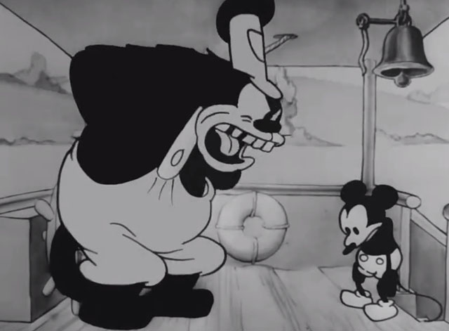 Steamboat Willie - Mickey Mouse being yelled at by Captain Pete cat