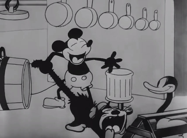 Steamboat Willie - Mickey Mouse pulling black cat's tail