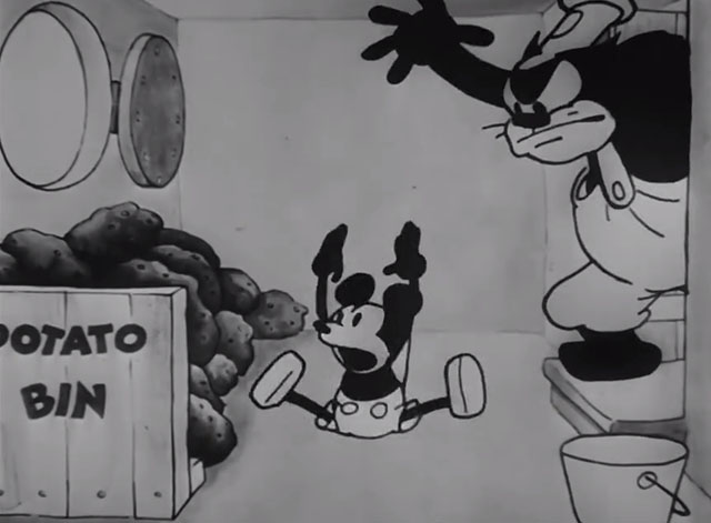 Steamboat Willie - Mickey Mouse dumped by potato bin by Captain Pete cat