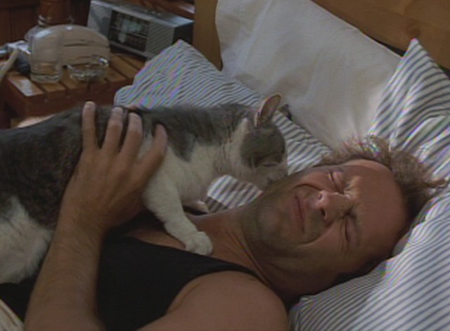 Striking Distance - Bob the cat licks Bruce Willis' face