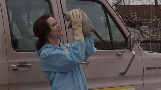 Sunshine Cleaning - Norah Emily Blunt holding up Siamese kitten