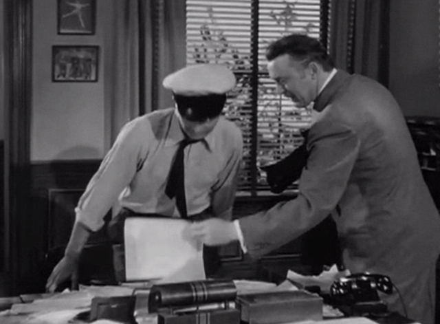 Suspense - Frank Leonard Albert Dekker holding black cat over desk with Joe Barry Sullivan