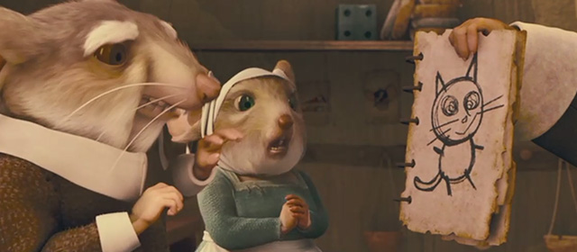The Tale of Despereaux - parents react to cat drawing