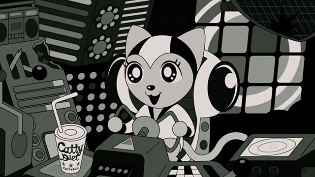 Tamala 2010: A Punk Cat in Space - cartoon cat Tamala in space ship