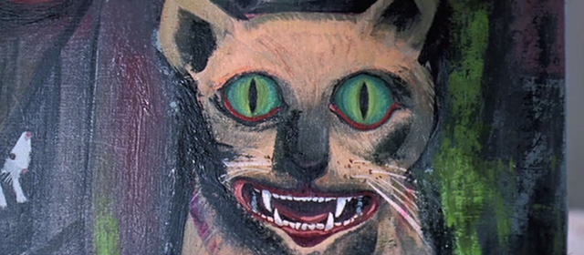 Tammy and the Bachelor - scary cat painting