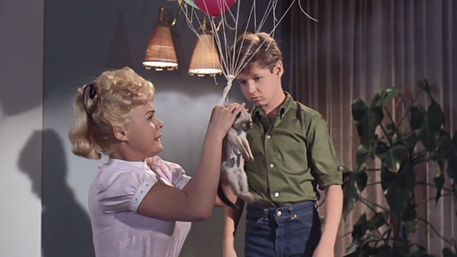 Tammy Tell Me True - Tammy Sandra Dee rescuing Siamese kitten tied to balloons with boy