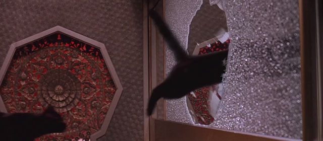 Team America: World Police - black cat jumping through glass barrier