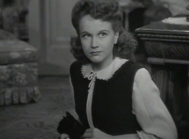 Tender Comrade - Doris holding black cat Hector