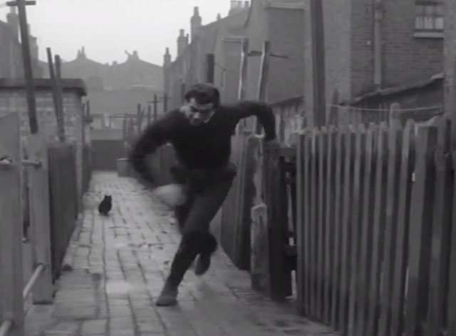 These Dangerous Years - Dave Wyman Frankie Vaughan running into alley with black cat