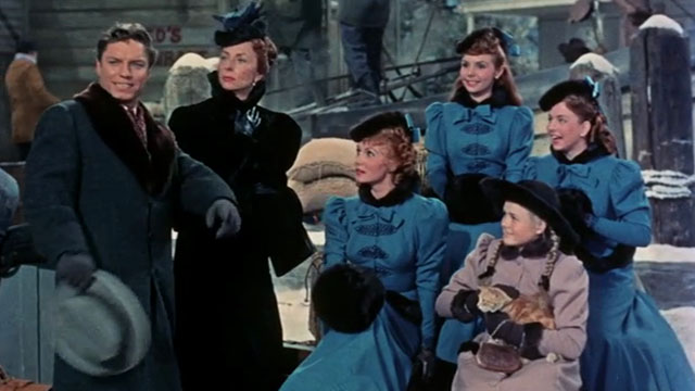 Those Redheads from Seattle - Nell Kay Strother holding ginger tabby cat President McKinley with Mrs. Edmonds Agnes Moorehead, Kathie Rhonda Fleming, Pat Teresa Brewer, Connie Cynthia Strother and Joe Guy Mitchell