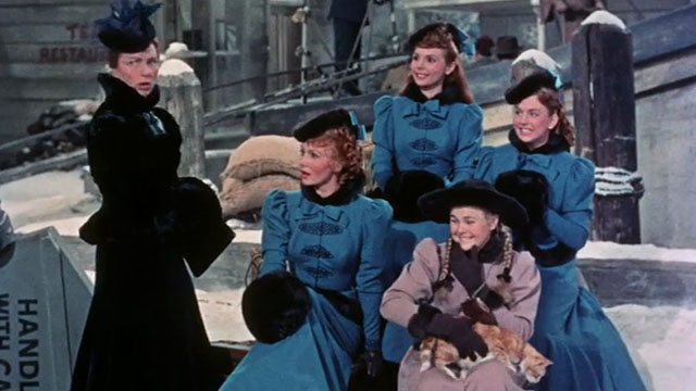 Those Redheads from Seattle - Nell Kay Strother holding ginger tabby cat President McKinley with Mrs. Edmonds Agnes Moorehead, Kathie Rhonda Fleming, Pat Teresa Brewer and Connie Cynthia Strother