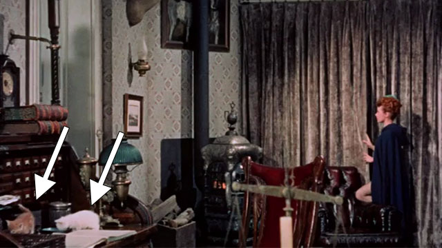 Those Redheads from Seattle - Pat Teresa Brewer near curtains with white and ginger tabby kittens on desk