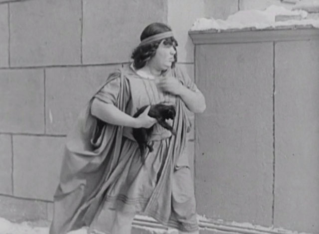 Three Ages - Roman thug holding black cat