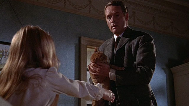 The Three Lives of Thomasina - marmalade tabby cat being taken away from Mary MacDhui Karen Dotrice by Andrew Patrick McGoohan