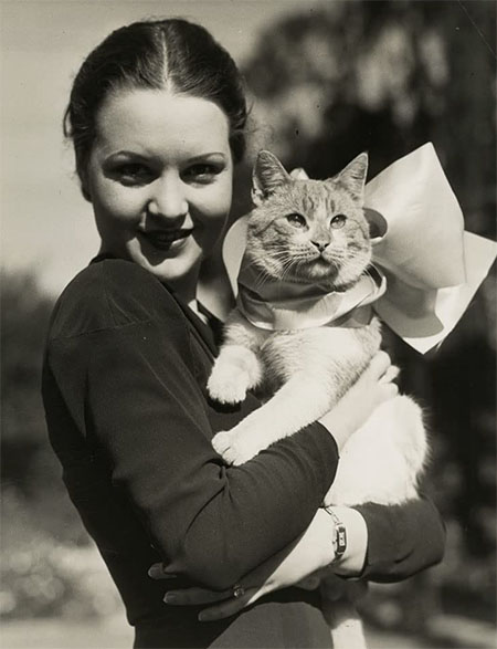 Torchy's Kitty Coup - Vee Marion Shockley holding cat publicity photo