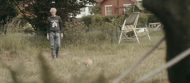 Tore tanzt - Nothing Bad Can Happen - longhair ginger tabby cat on lawn with Julius Feldmeier