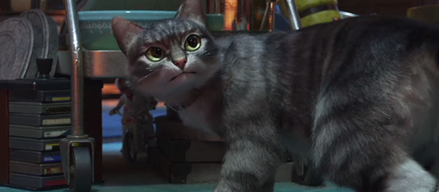 Toy Story 4 - tabby cat Dragon looking back