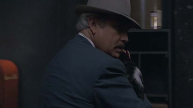 The Trip to Bountiful - Sheriff Richard Bradford carrying tabby and white cat