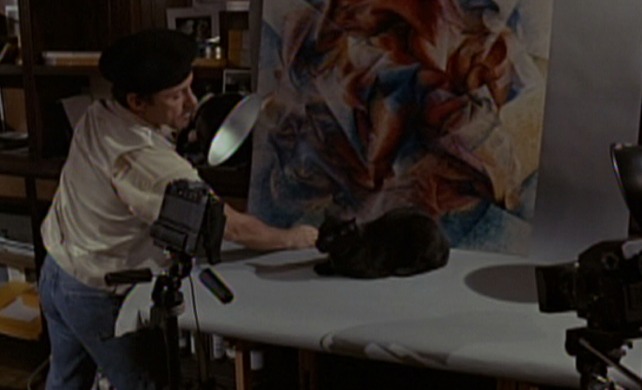 Two Evil Eyes - The Black Cat photographing cat