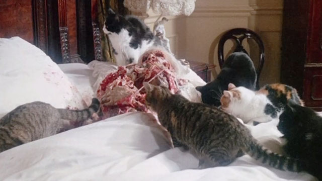 The Uncanny - cats eating the deceased Miss Malkin
