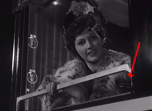 Variety Lights - Liliana Carla Del Poggio holding Siamese cat in train window as train pulls away