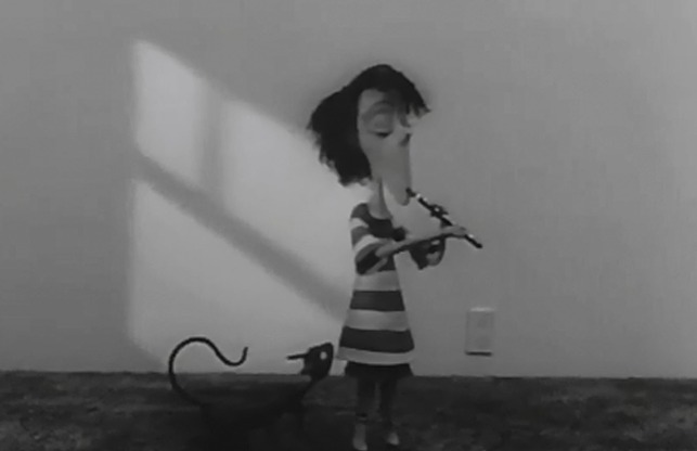Vincent Tim Burton animated short black cat and boy
