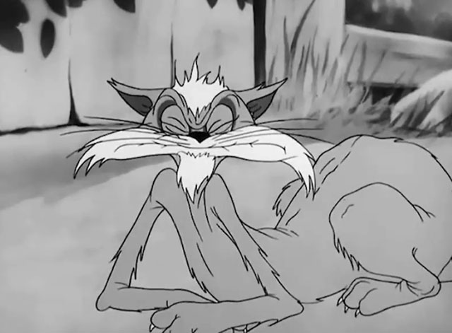 Wacky Blackout - old cartoon Tom cat cringing