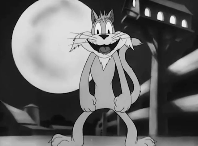Wacky Blackout - old cartoon Tom cat looking happy
