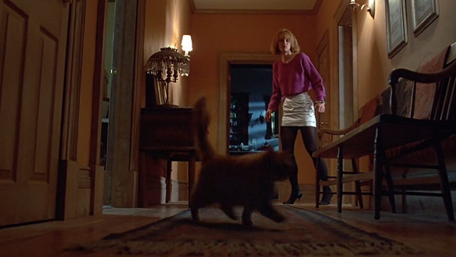 Warlock - Kassandra Lori Singer watches orange cat cross hallway