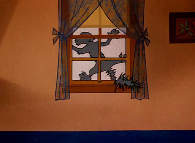 Wild Wife - gray cartoon cat with tail caught in closed window