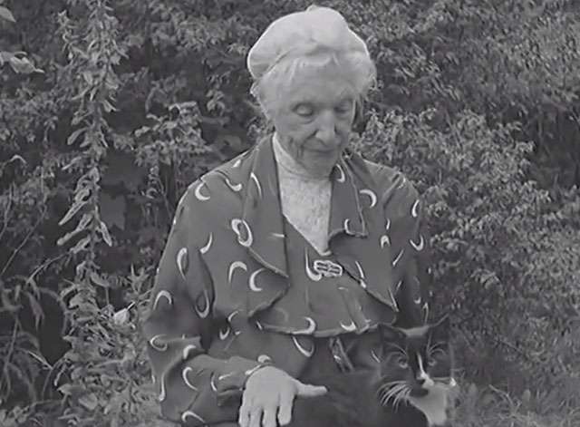 Woman of 101 - Mrs. Helen Pearson of Margate with her tuxedo cat Felix
