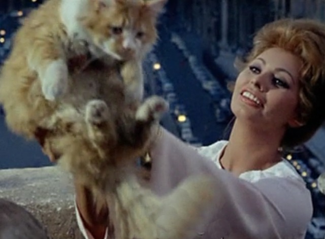 Yesterday, Today and Tomorrow - Mara handing orange and white cat to Umberto